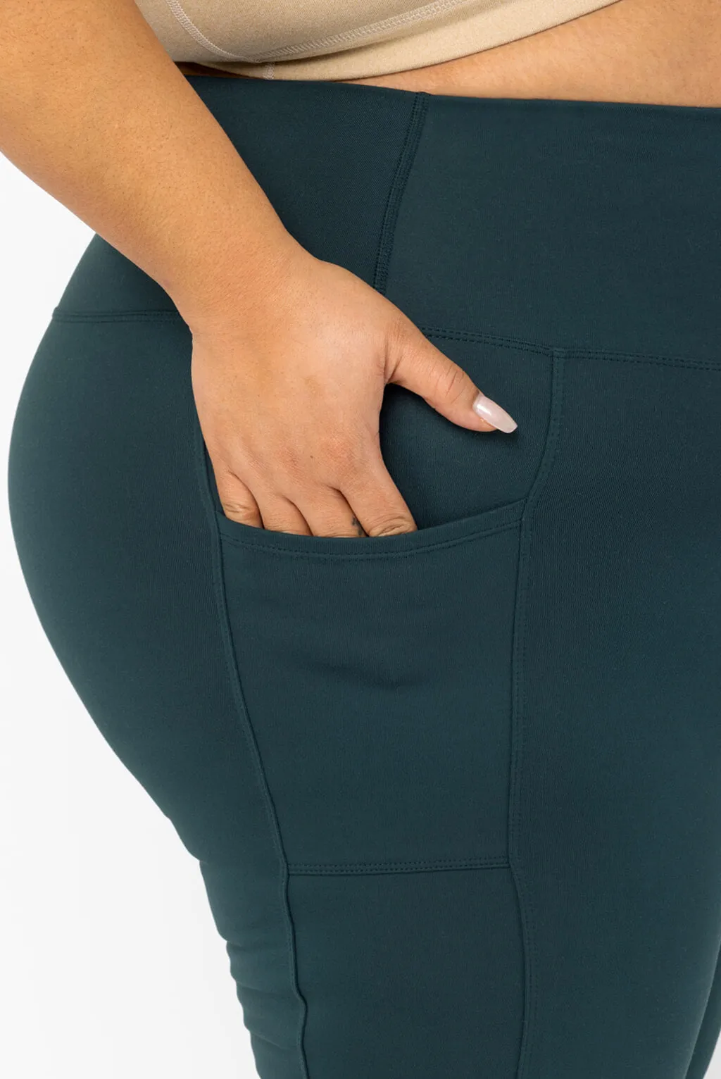 Pocket Ankle Leggings - Evergreen