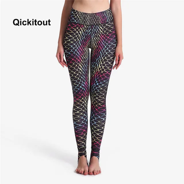Qickitout 2018 Women Stirrup Leggings Black Mesh Patchwork Pants Sexy Hot Summer Long Leggings Dancing Workout Pants