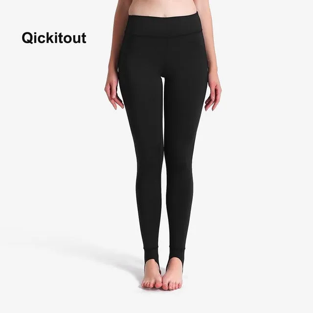 Qickitout 2018 Women Stirrup Leggings Black Mesh Patchwork Pants Sexy Hot Summer Long Leggings Dancing Workout Pants