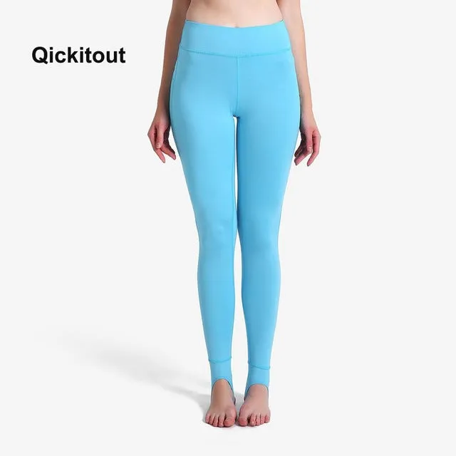 Qickitout 2018 Women Stirrup Leggings Black Mesh Patchwork Pants Sexy Hot Summer Long Leggings Dancing Workout Pants
