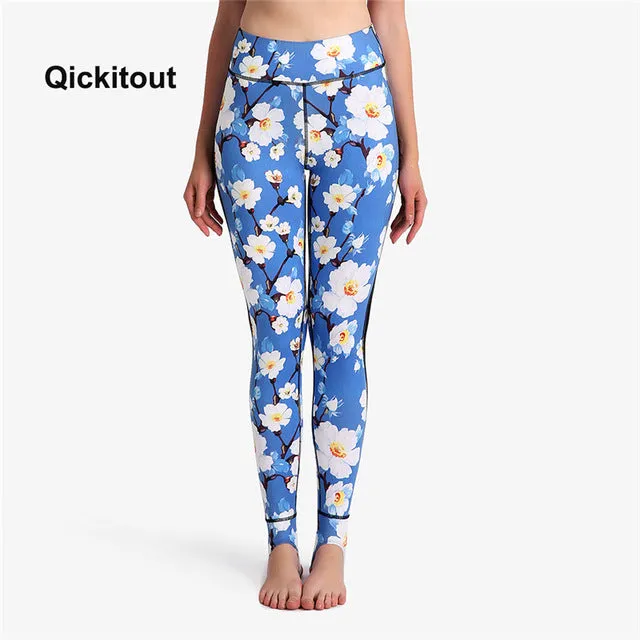 Qickitout 2018 Women Stirrup Leggings Black Mesh Patchwork Pants Sexy Hot Summer Long Leggings Dancing Workout Pants