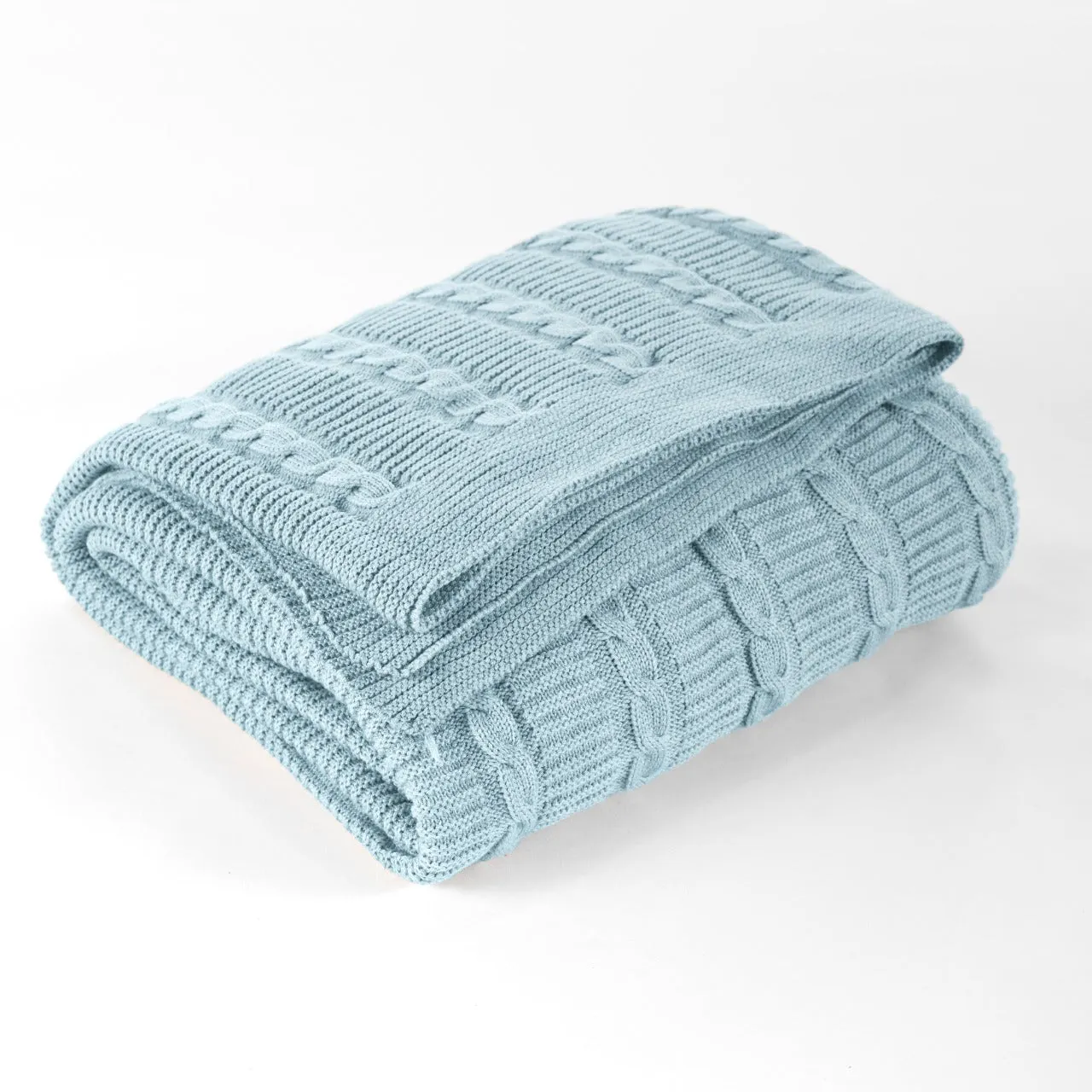 Rako-  Tricot Knitted Cotton Throw Blanket
