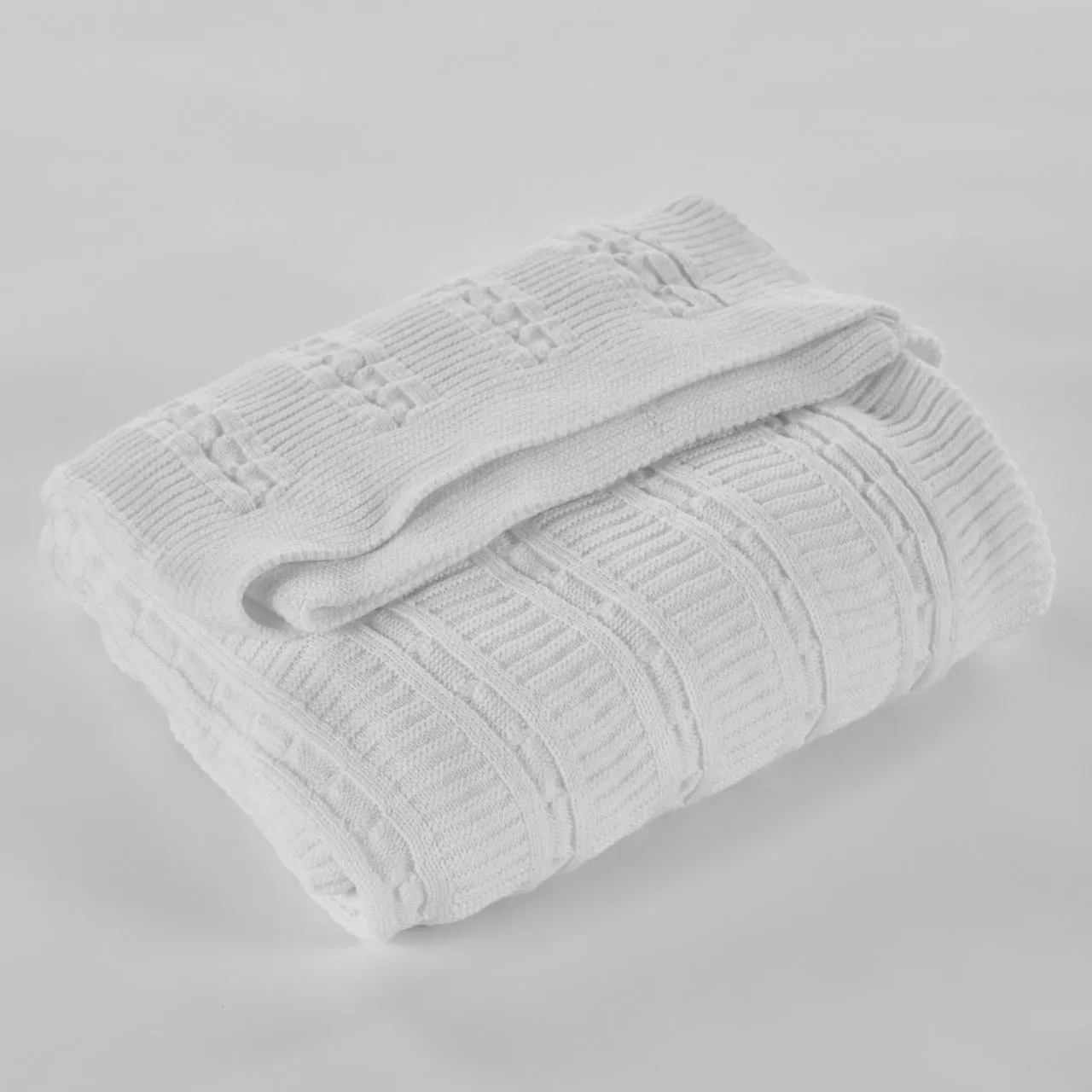 Rako-  Tricot Knitted Cotton Throw Blanket