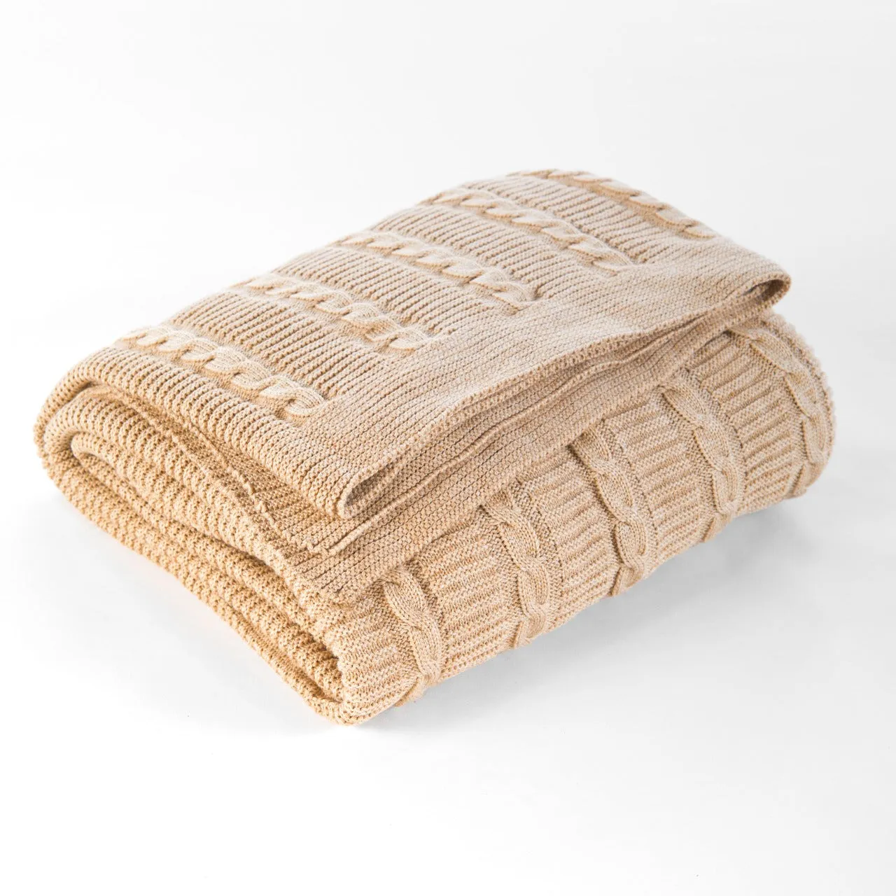 Rako-  Tricot Knitted Cotton Throw Blanket