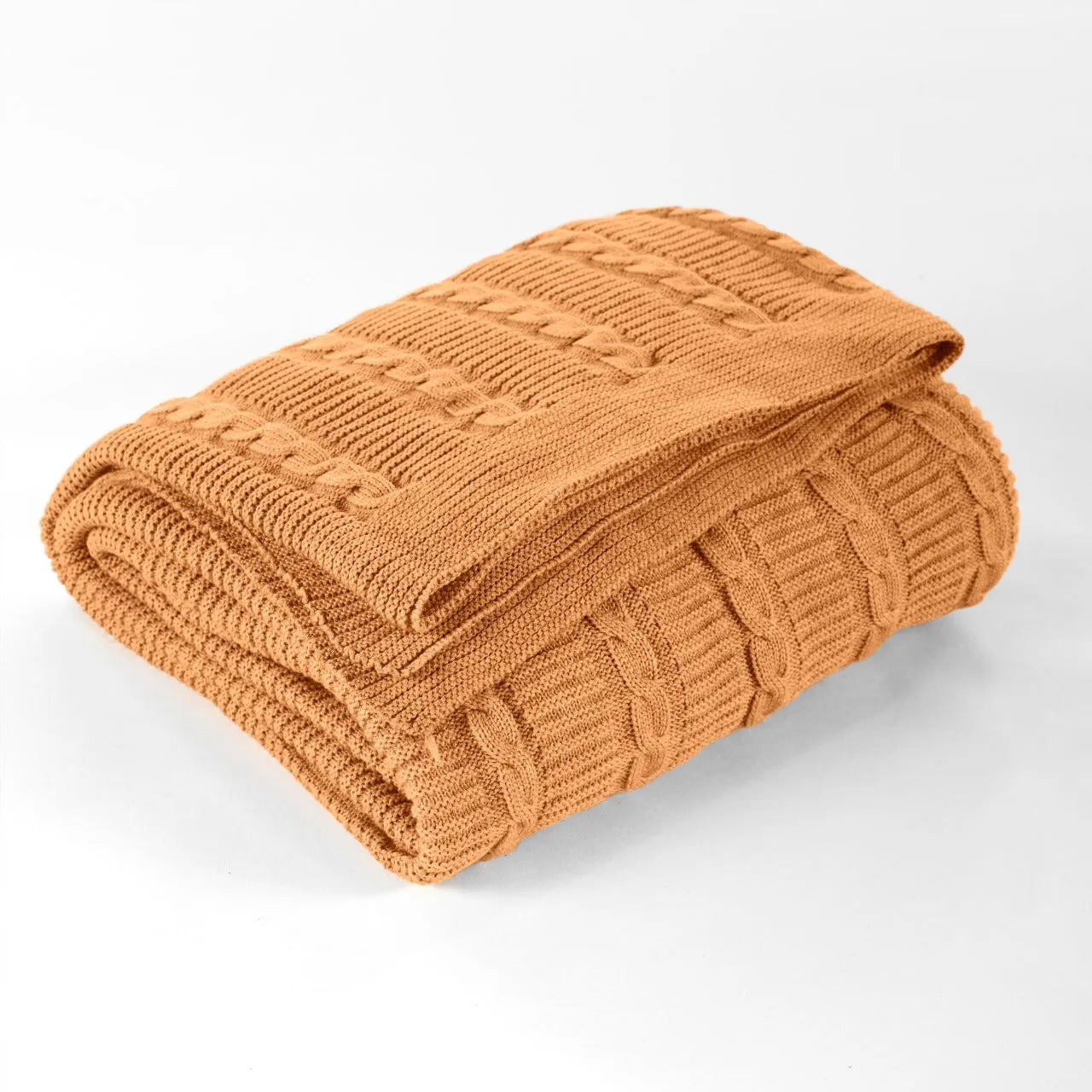 Rako-  Tricot Knitted Cotton Throw Blanket