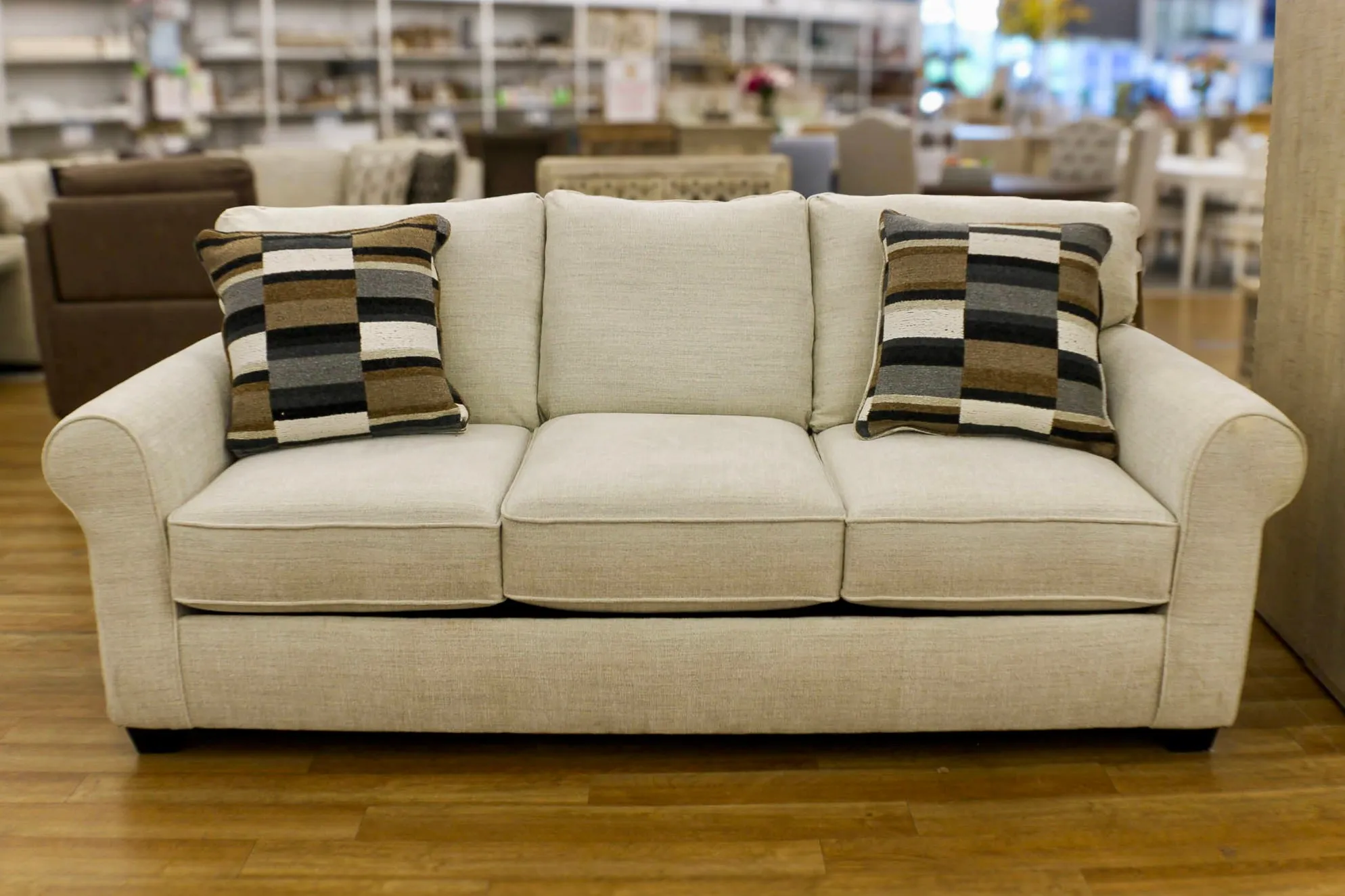 Roll Arm Glacier Queen Sleeper Sofa