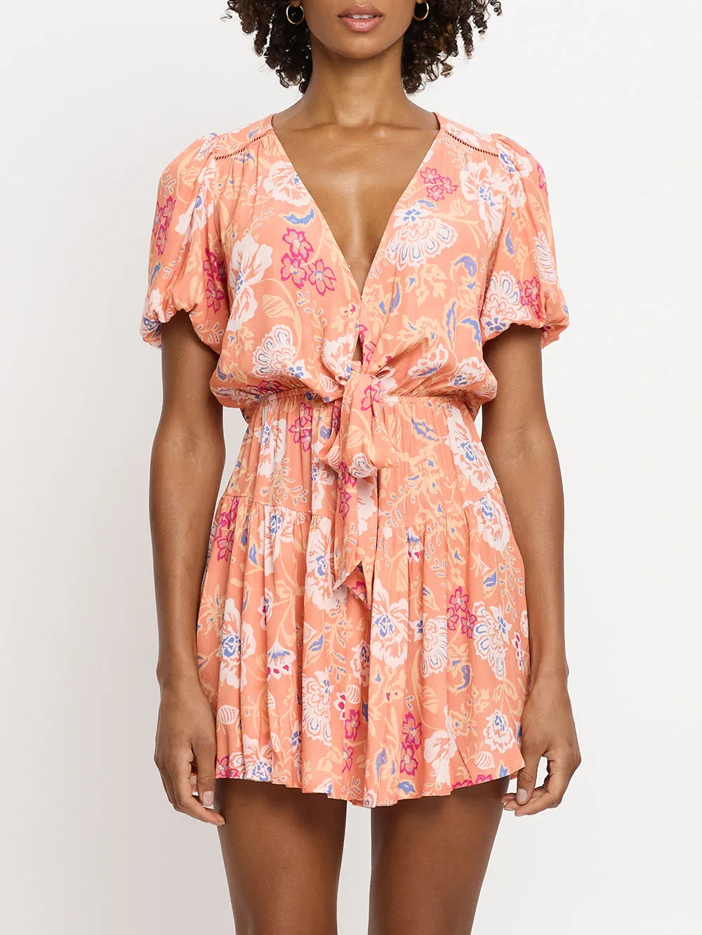 Rosa Tie Front Mini Dress