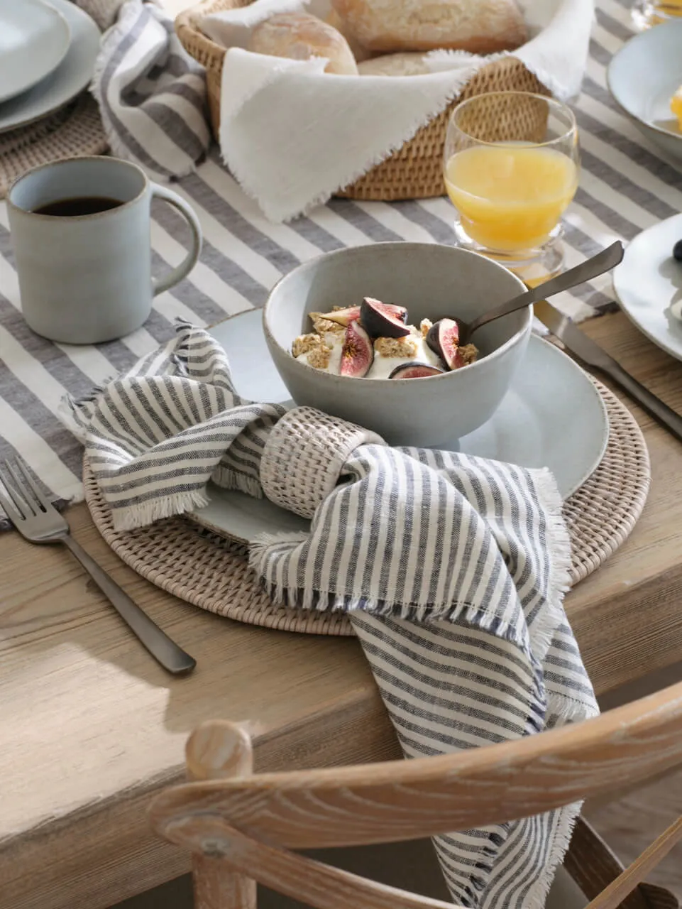 Set of 4 Detailed White Rattan Placemats