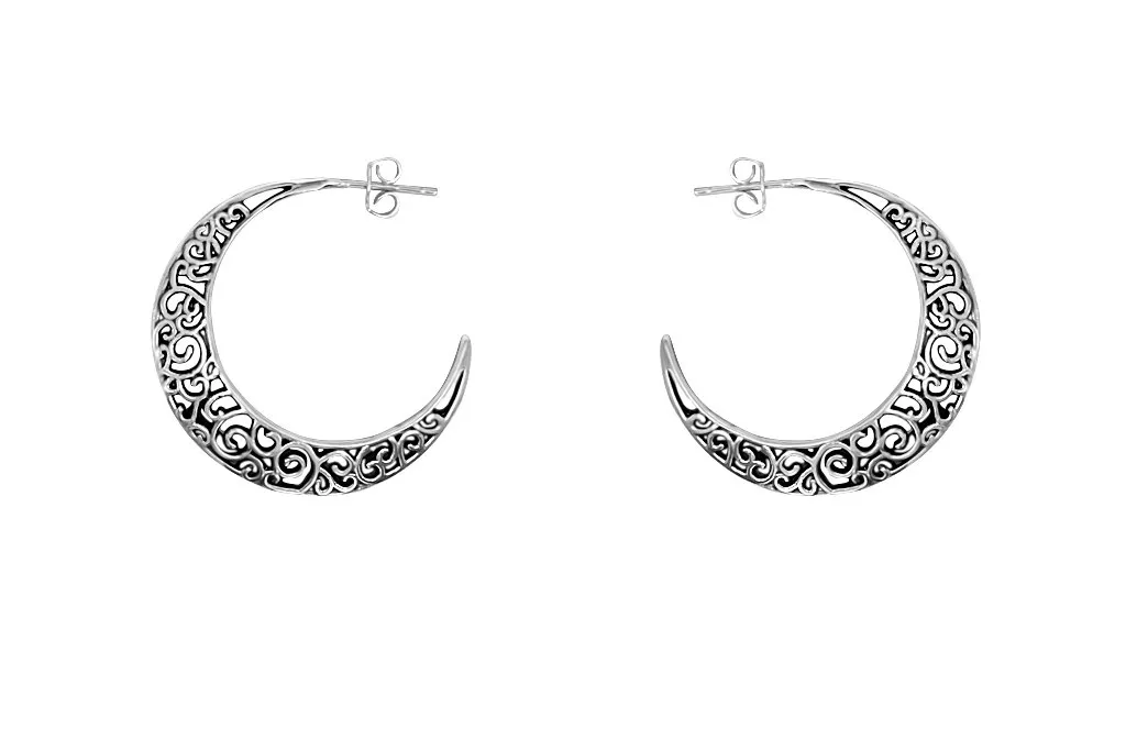 Silver Moon Earrings