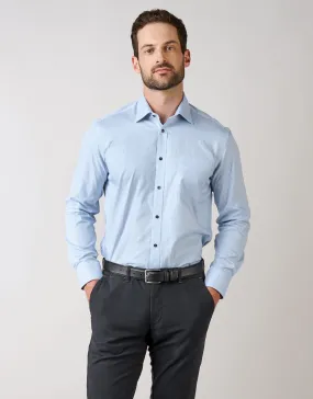 Sinatra Blue Check Stretch Shirt