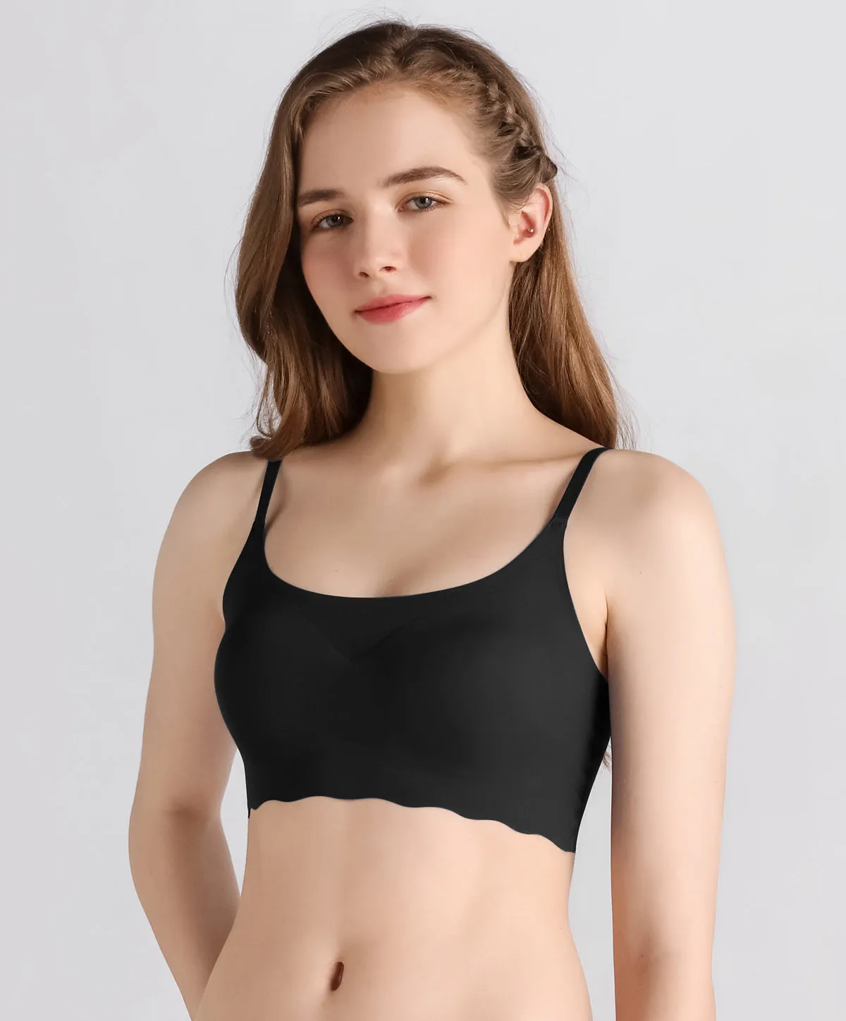 Slip On Seam Free Adjustable Straps Bralette 202-2931V