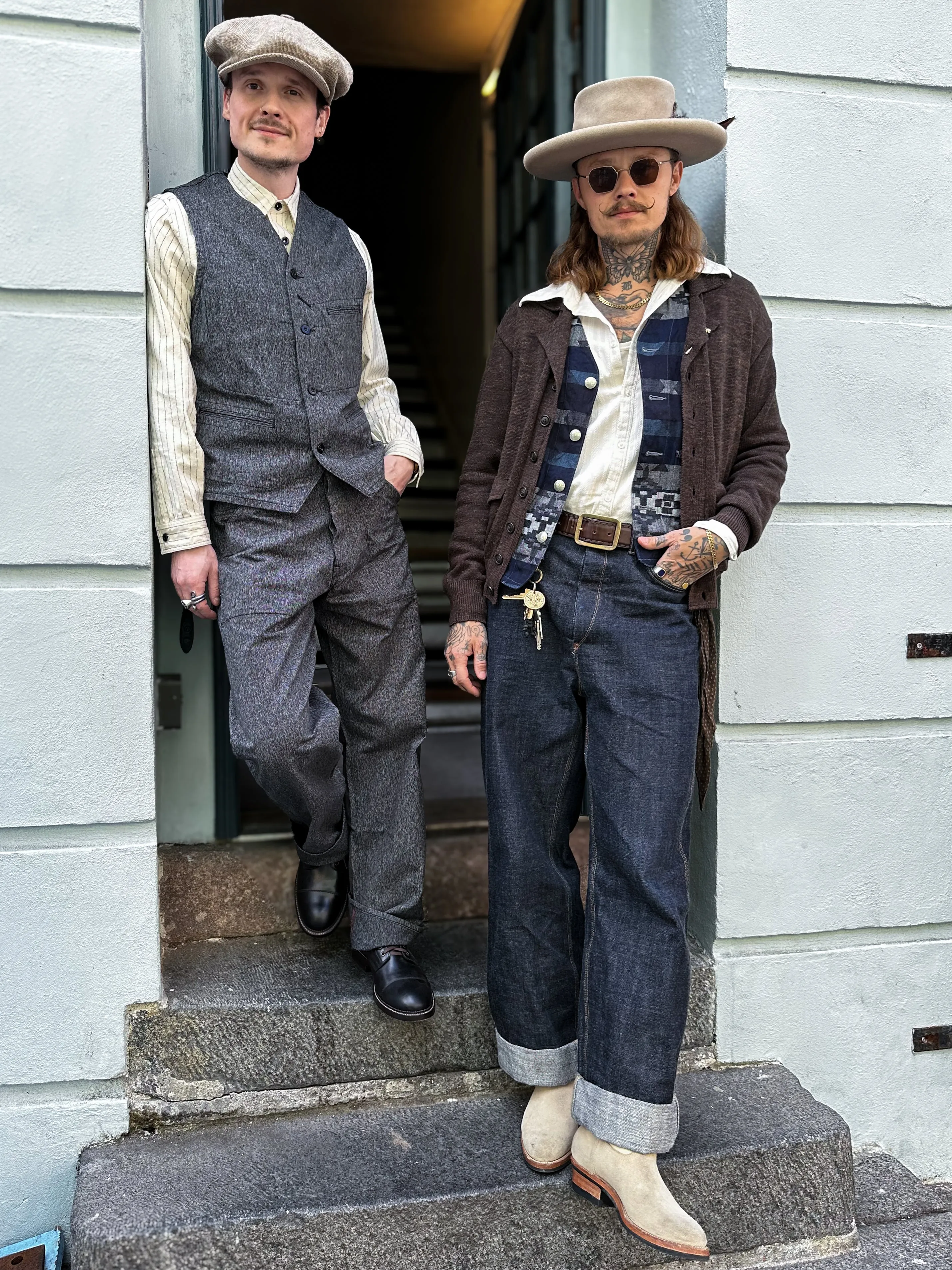 Sugar Cane, Native Jacquard Vest, Indigo