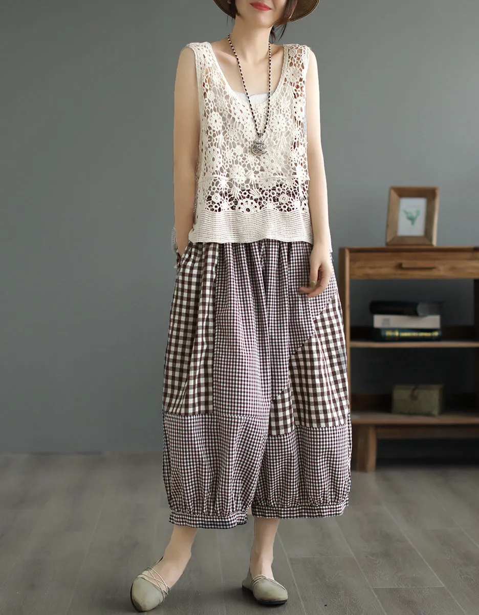 Summer Hollow Lace Vest Pullover for Women
