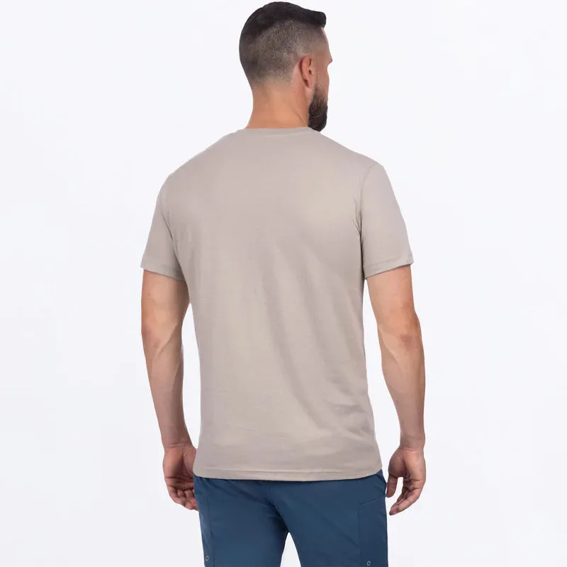 T-Shirt - FXR Men's Antler Premium T-Shirt, Stone/Army, 242076