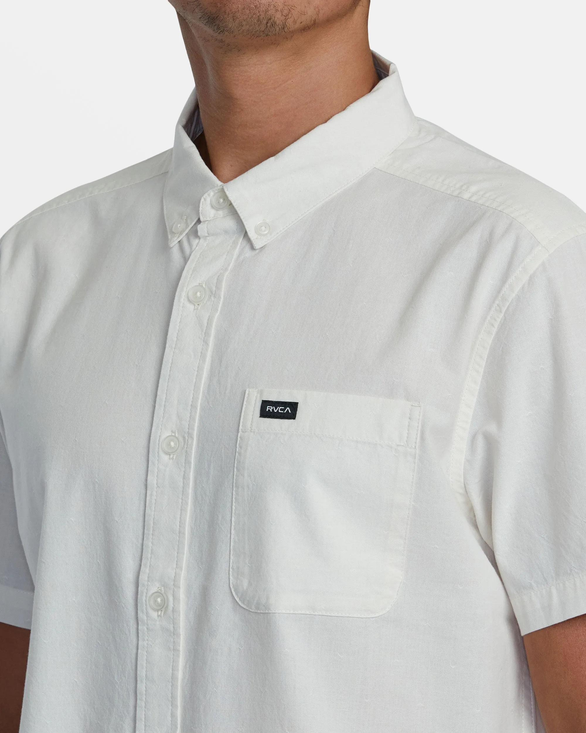 That'll Do Dobby Short Sleeve Shirt - Natural