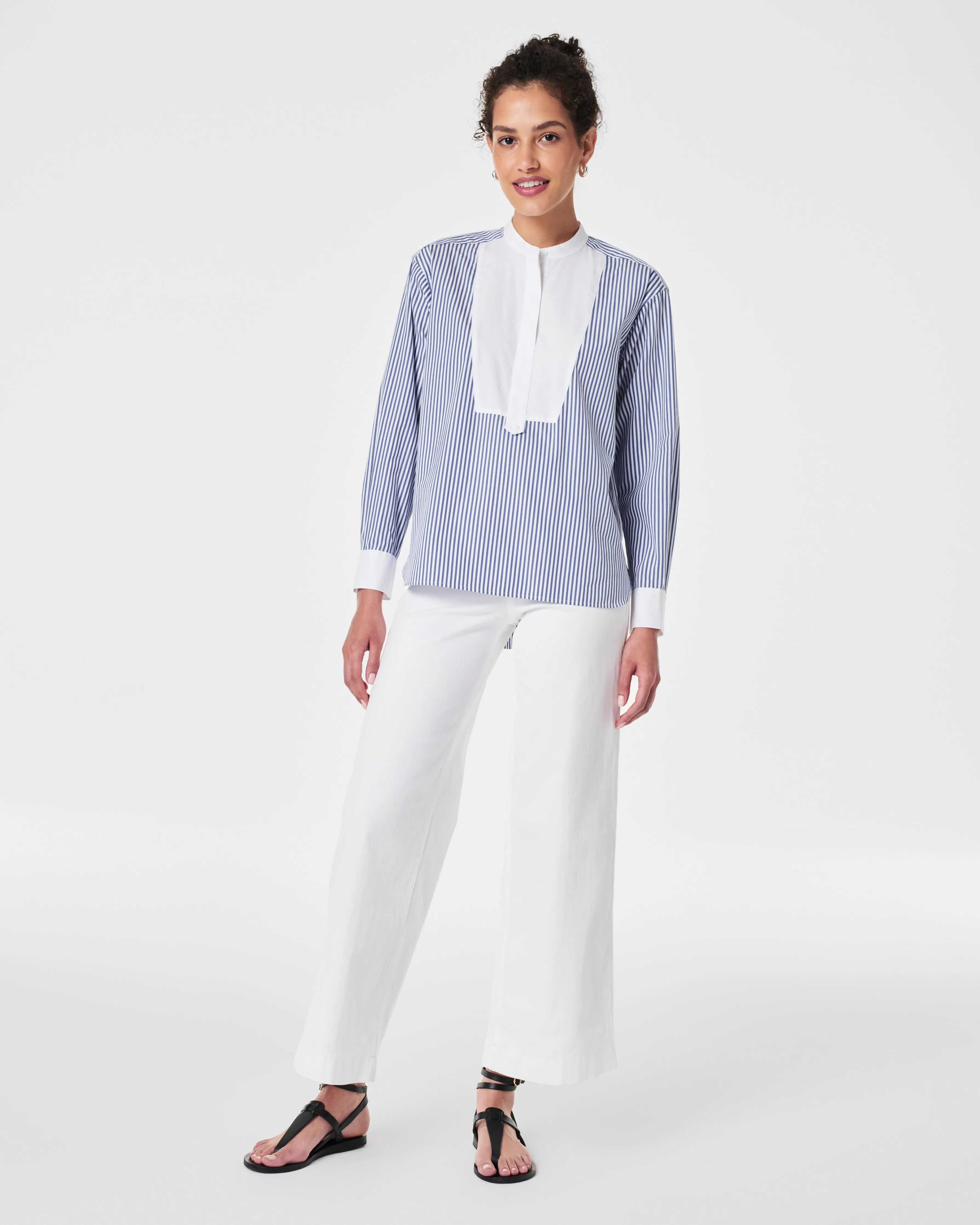 The Best Striped Poplin Tuxedo Shirt