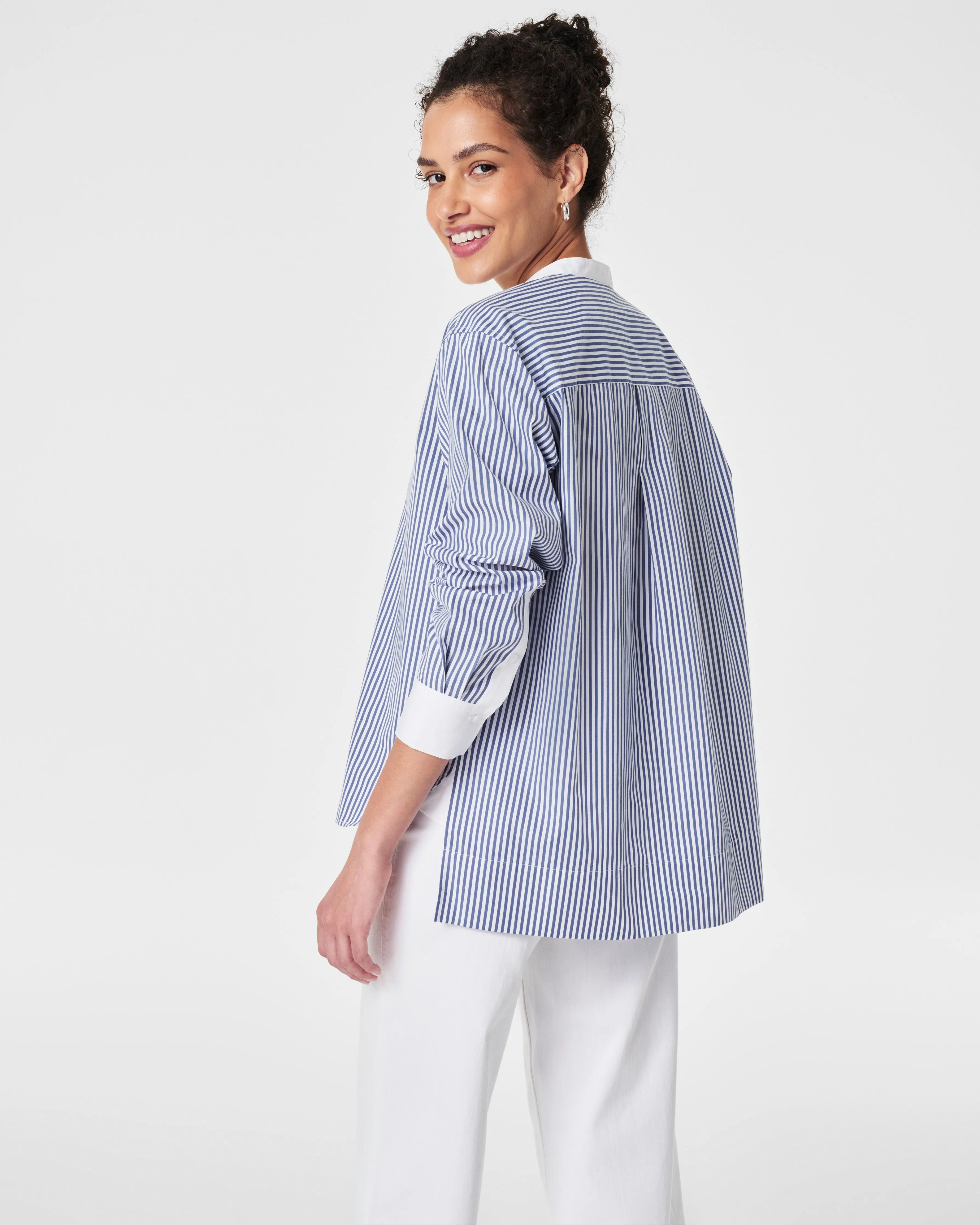 The Best Striped Poplin Tuxedo Shirt