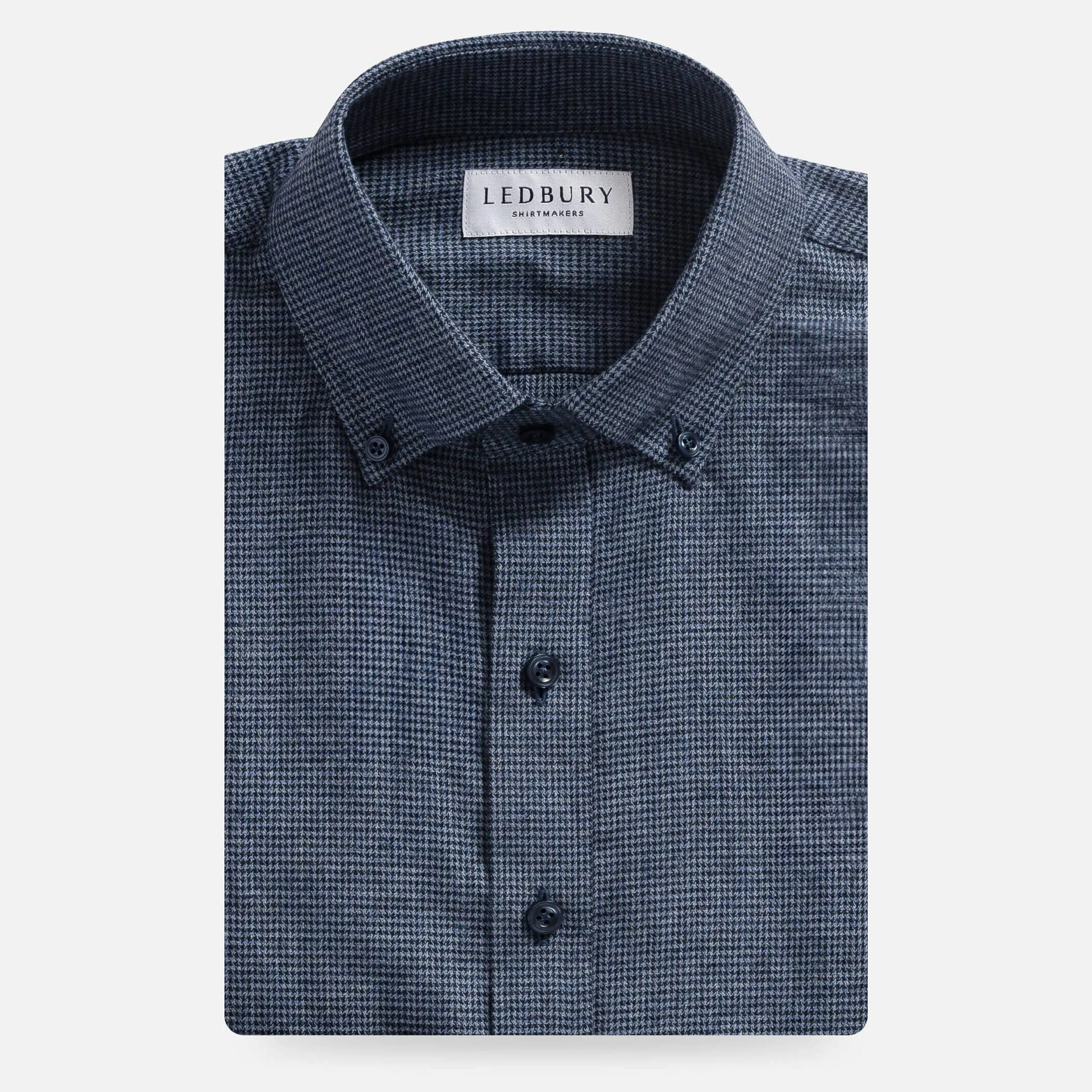 The Blue Conlon Houndstooth Custom Shirt