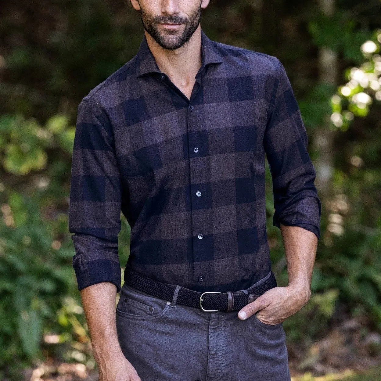 The Navy Kenesaw Flannel Custom Shirt