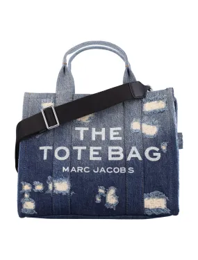 THE RIP AND REPAIR DENIM MEDIUM TOTE BAG