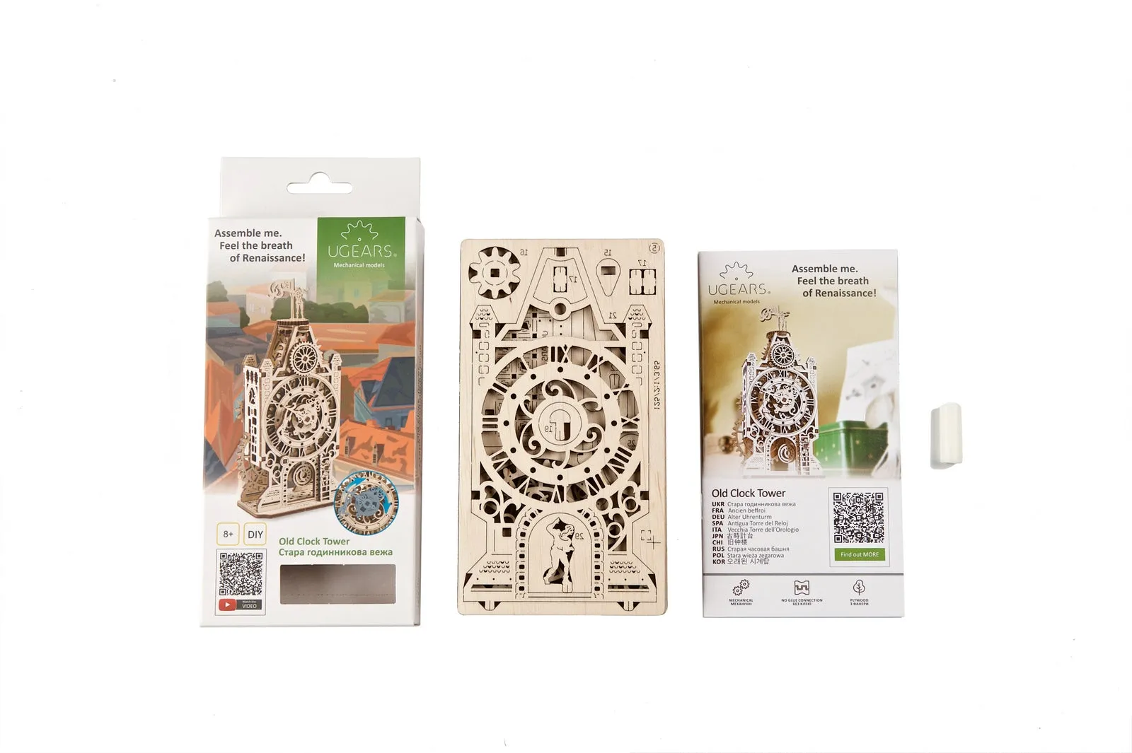 Ugears Old Clock Tower ★Mechanical 3D Puzzle Kit Model Toys Gift Present Birthday Xmas Christmas Kids Adults