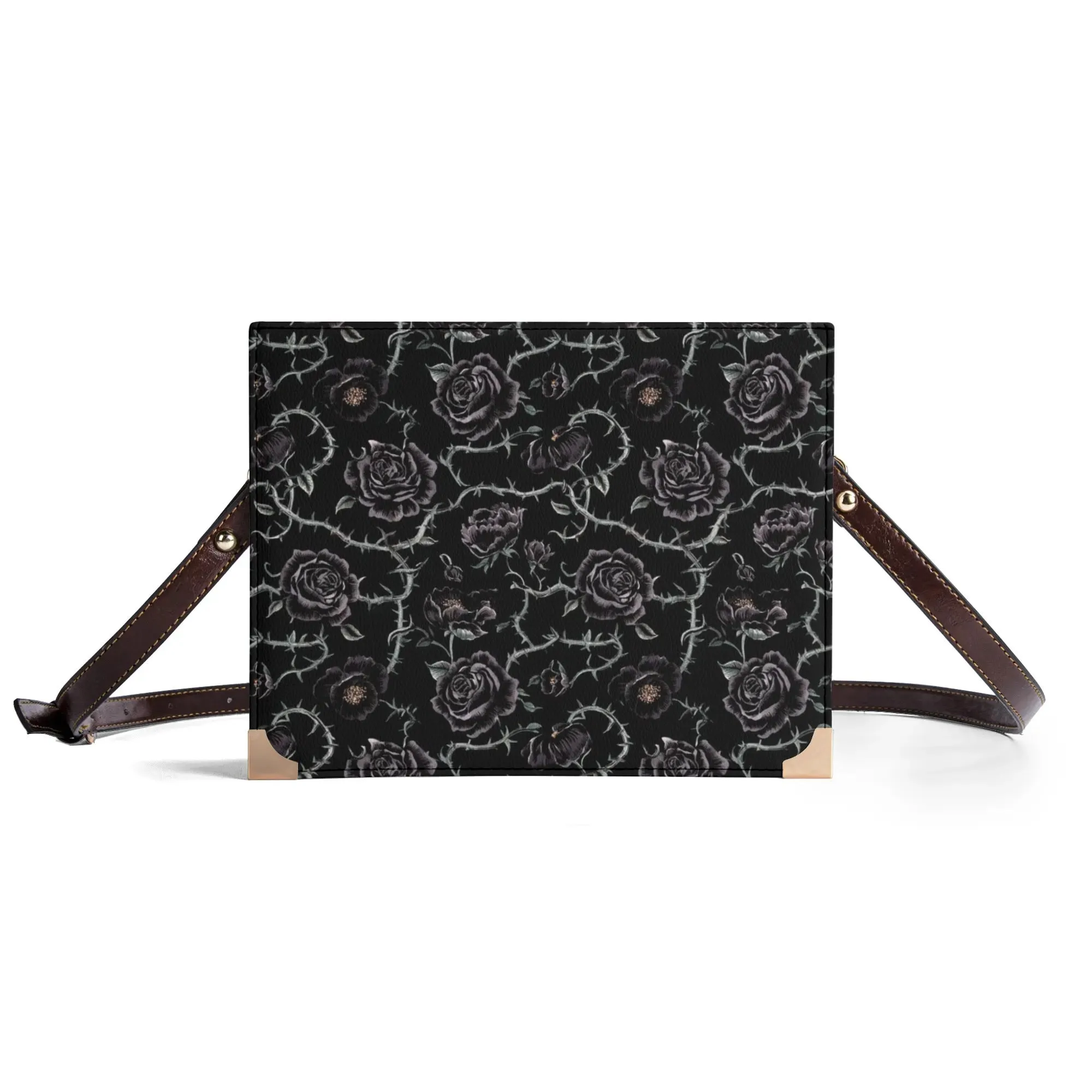 Vampire Art Dark Academia Book Cover Crossbody Bag - Thorns