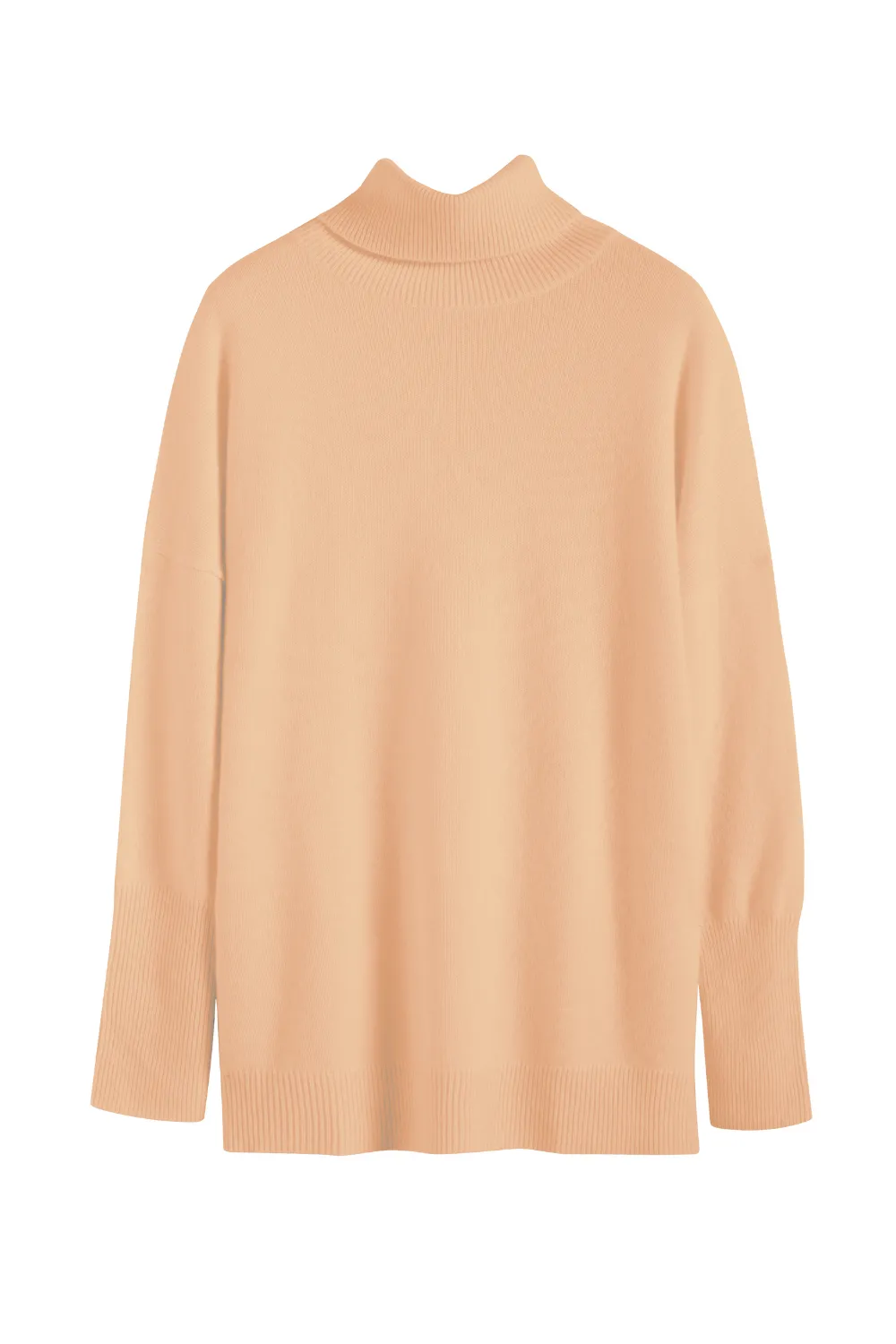 Warm-Beige Cashmere Rollneck Sweater