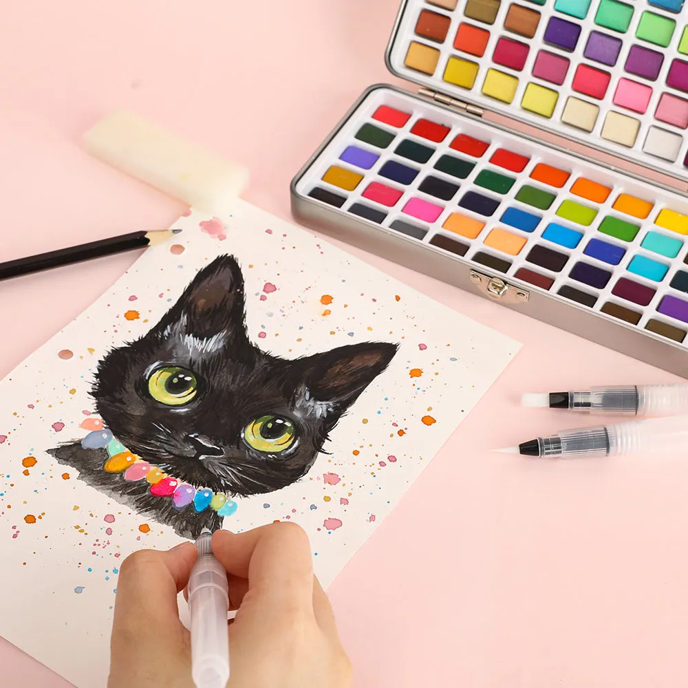 Watercolor Set Of 100 With Brush