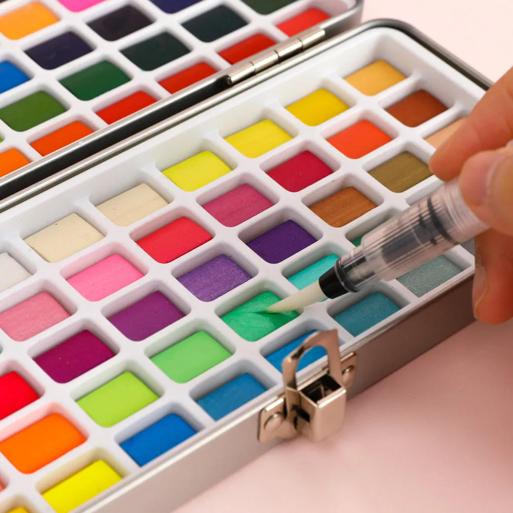 Watercolor Set Of 100 With Brush